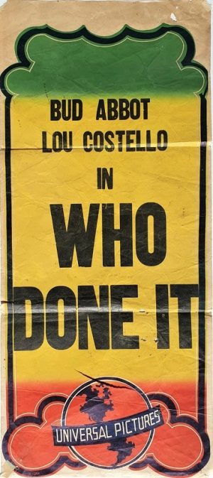 Abbot and Costello in Who Done It Daybill poster 1940's