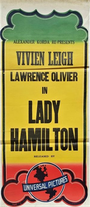 Lady Hamilton also known as That Hamilton Woman daybill poster with Vivien Leigh and Laurence Olivier 1940's