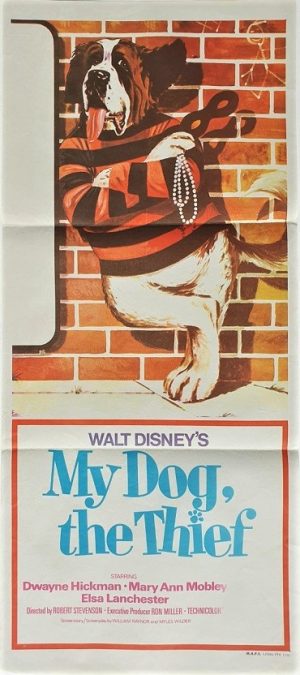 My dog the thief daybill poster walt disney 1969