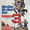 Sergeants 3 australian one sheet poster with frank sinatra,dean martin and sammy davis jr 1962