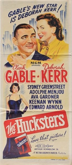 The Hucksters daybill poster with Clarke Gable and Deborah Kerr 1947