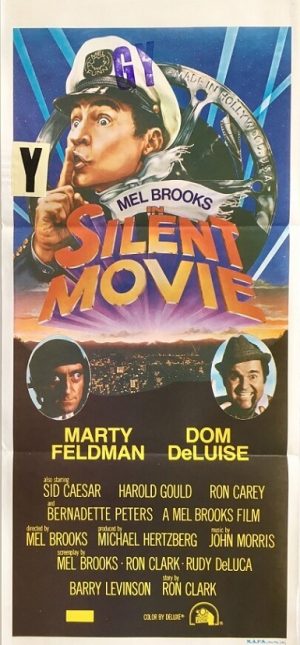 silent movie australian daybill poster from 1976 with mel brooks