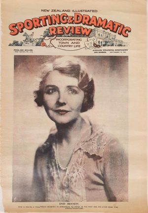 sporting and dramatic review 1930s New Zealand with front page Enid Bennett