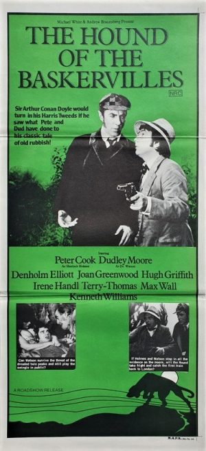 the hound of the baskervilles daybill poster with Dudley Moore and Peter Cook 1978