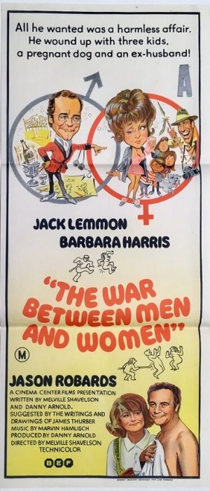 the war between men and women daybill poster with jack lemmon and barbara harris 1972