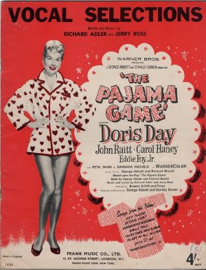 The Pajama Game with Doris Day UK sheet music book 1957