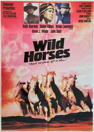 Wild horses New Zealand one sheet movie poster 1984