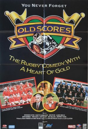 old scores New Zealand one sheet poster for this 1991 All Blacks and Wales rugby comedy