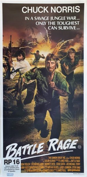 Battle Rage australian daybill poster with Chuck Norris 1985 Missing In Action 2