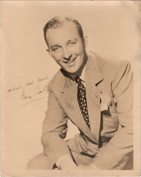 Bing Crosby 1940's Portrait signed