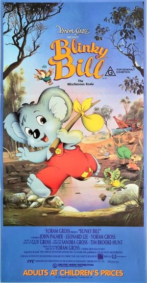 Blinky Bill The Mischievous Koala australian daybill poster 1992