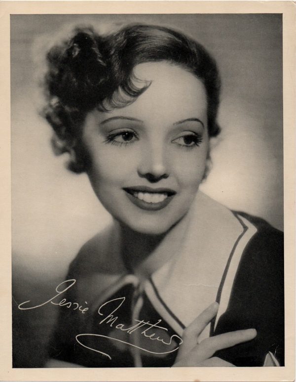 Jessie Matthews 1930's portrait signed