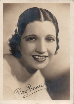 Kay Francis 1930s portrait fan club signed