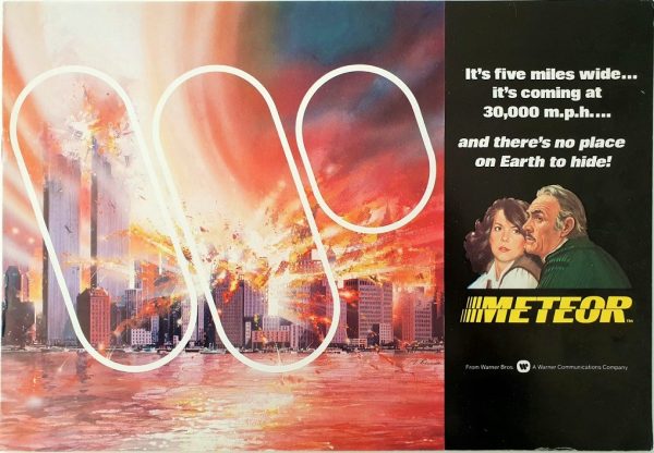 Meteor promotional brochure with Sean Connery and Trevor Howard (6) artwork by Tom Beauvais
