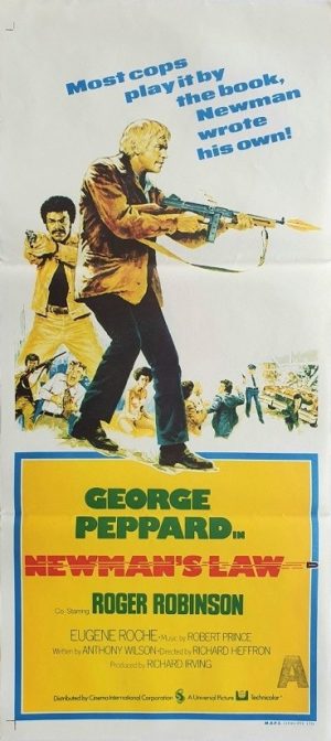 Newman's Law australian daybill movie poster with George Peppard 1974