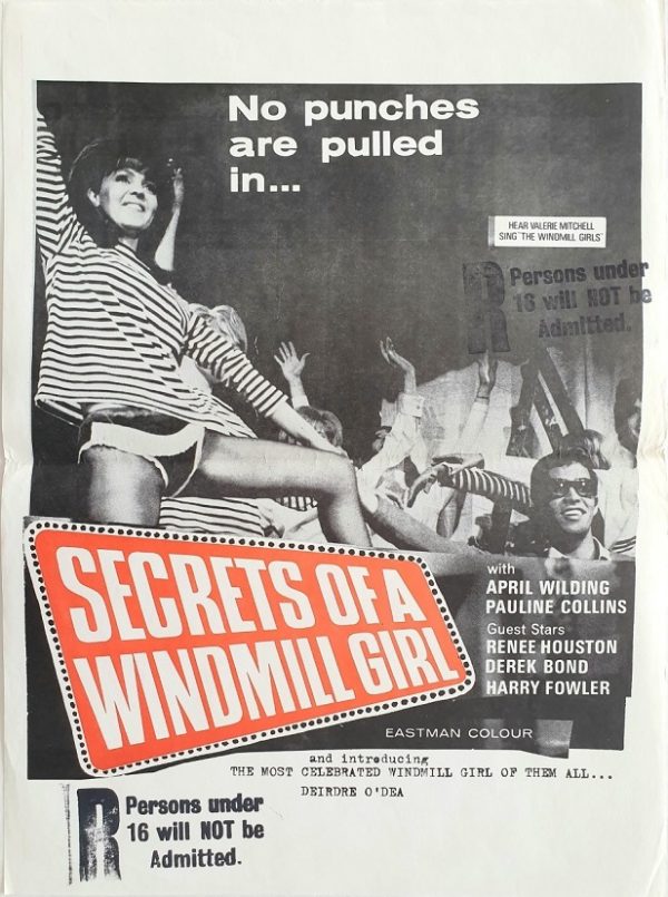 Secrets of a windmill girl New Zealand daybill movie poster 1966