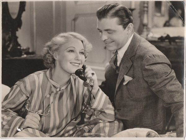 Grace Moore and Lyle Talbot 1935 german still from One Night of Love