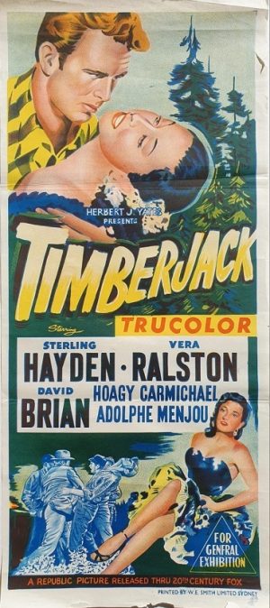 timberjack australian daybill poster forestry logging movie 1955