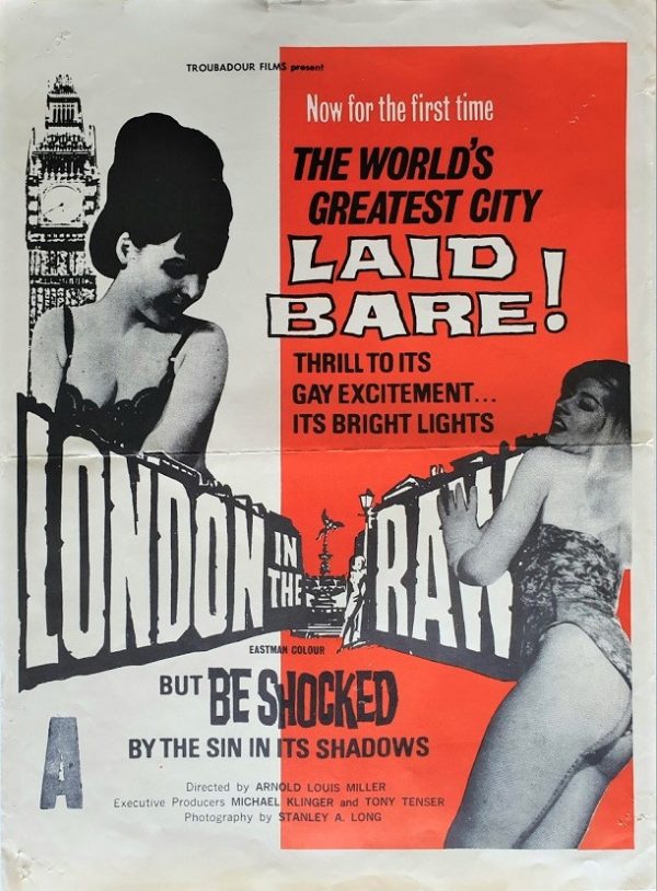 London in the Raw New Zealand daybill poster 1964