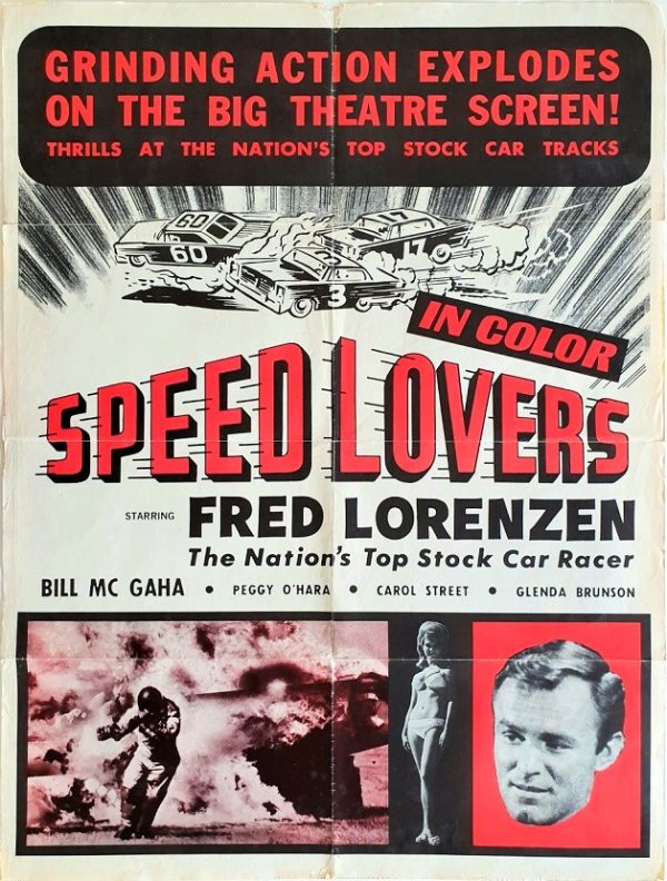 Speed Lovers One Sheet poster 1968 stock car racing movie with William F. McGaha, Fred Lorenzen and Peggie O'Hara (11)