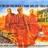 Emperor of the north UK quad poster with Lee Marvin artwork by Tom Chantrell 1973