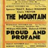 1956 UK Playbill for the Prince of Wales cinema Hollywell with The Mountain with Spencer Tracy, Proud and Profane with William Holden and Up In The World with Norman Wisdom (3)