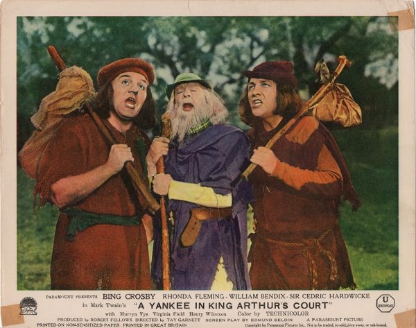 A Connecticut Yankee in King Arthur's Court 1948 UK front of house lobby card with Bing Crosby and Rhonda Fleming
