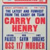 Carry on henry and OSS 117 murder for sale UK playbill window card (2)