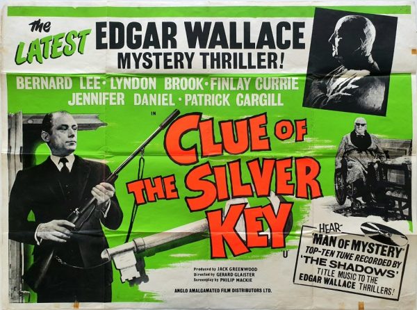 Clue of the silver key UK Quad Poster Edgar Wallace mystery thriller! 1961