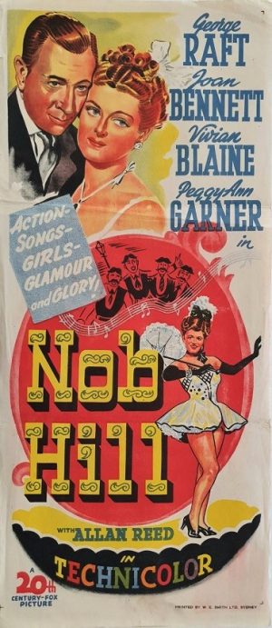 Nob Hill australian daybill movie poster with George Raft (2)