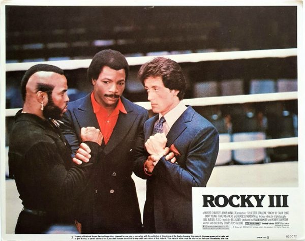 Rocky 3 US Lobby Card 1982 with Sylvester Mr T and Carl Weathers (8)