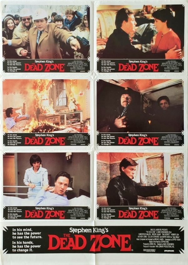 The Dead Zone 1983 Australian Lobby Card One Sheet movie poster written by stephen king