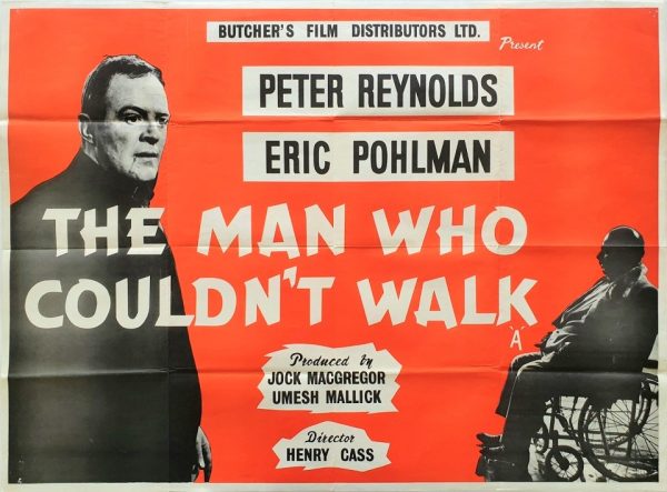 The Man Who Couldn't Walk UK Quad Poster with Peter Reynolds and Eric Pohlmann 1960