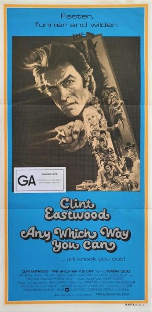 any which way you can australian daybill movie poster with Clint Eastwood (2)