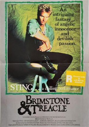 brimstone & treacle australian daybill movie poster with Sting (2)