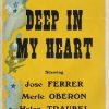Deep in my heart Australian daybill poster with Jose Ferrer