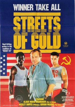 Streets of Gold Australian One Sheet movie poster with Wesley Snipes 1986