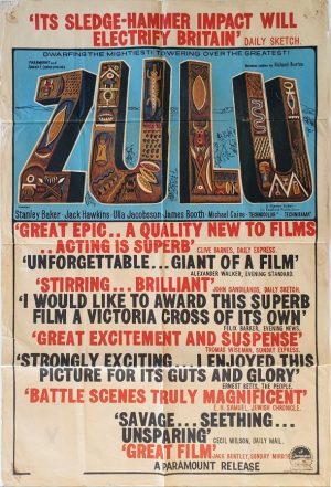 Zulu Australian One Sheet movie poster 1964