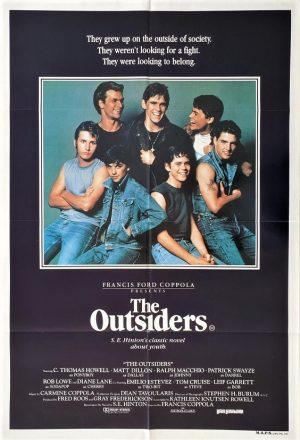 the outsiders australian one sheet movie poster with Tom Cruise and Patrcick Swayze (1)