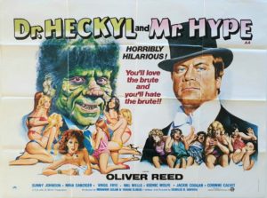 Dr. Heckyl and Mr. Hype UK Quad Poster by Tom Chantrell staring Oliver Reed