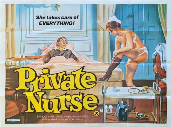 Private Nurse UK Sexploitation Adult Quad Poster by Tom Chantrell (2)