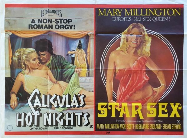 Star Sex and Caligula's Nights UK Sexploitation Adult Quad Poster with Mary Millington (3)
