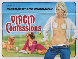 Virgin Confessions UK Sexploitation Adult Quad Poster by Tom Chantrell (12)