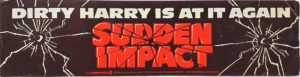 Sudden impct Dirty Harry UK Bumper Sticker