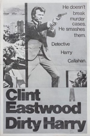 Dirty Harry NZ Daybill Poster with Clint Eastwood. (2)