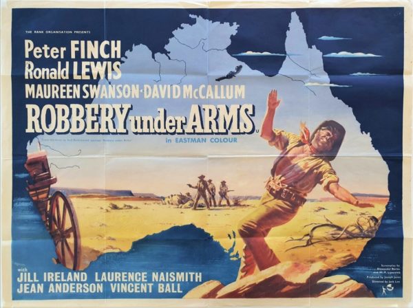 Robbery under arms UK quad poster Australian map style
