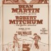 5 Card Stud Australian Daybill Poster with Dean Martin and Robert Mitchum western gambling theme