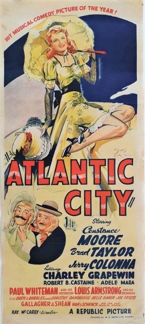Atlantic City Australian Daybill poster 1944 with Louis Armstrong