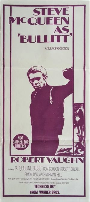 Bullitt Australian Daybill Poster with Steve McQueen