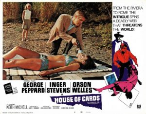 House of Cards US Lobby Card With George Peppard and Orson Welles (1)